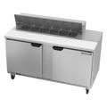 Beverage Air SPE60HC-12 60" Sandwich/Salad Prep Table w/ Refrigerated Base, 115v, Stainless Steel