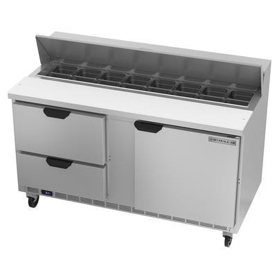 Beverage Air SPED60HC-16-2 60" Sandwich/Salad Prep Table w/ Refrigerated Base, 115v, Stainless Steel