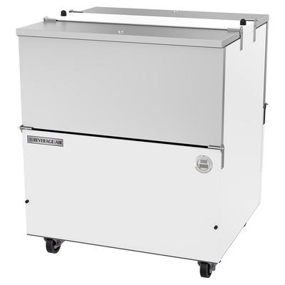 Beverage-Air ST34HC-W Milk Cooler w/ Top & Side Access - (512) Half Pint Carton Capacity, 115v, Dual Access, Central Floor Drain, White