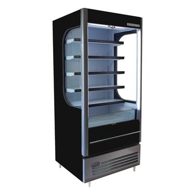 Beverage Air VMHCSL-18-1-B 47 7/16" Vertical Open Air Cooler w/ (6) Levels - Black, 115v