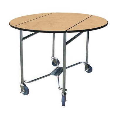 Lakeside 412 HRMAP 40" Round Drop-Leaf Room Service Table, Hard Rock Maple