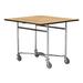 Lakeside 413 36" Square Table Room Service Cart, Hard Rock Maple, Beige