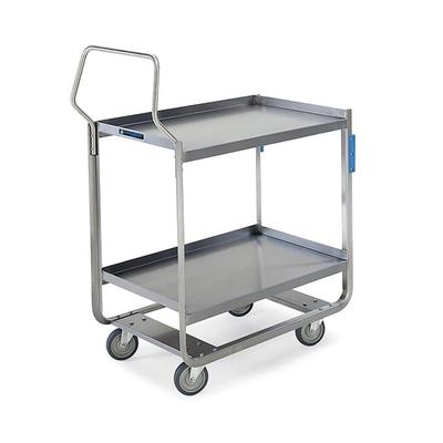 Lakeside 4944 3 Level Stainless Utility Cart w/ 1000 lb Capacity, Raised Ledges, Silver