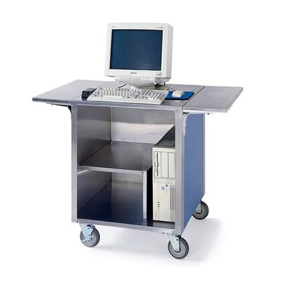 Lakeside 641-PUR 51 1/4"W Cash Register Stand w/ Stainless Top - 35"H, Purple