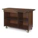 Lakeside 68115 57 1/2" Mobile Enclosed Beverage Service Cart w/ (4) Compartments, Drawer, & Pull Out Shelf - Wood, Victorian Cherry, Brown