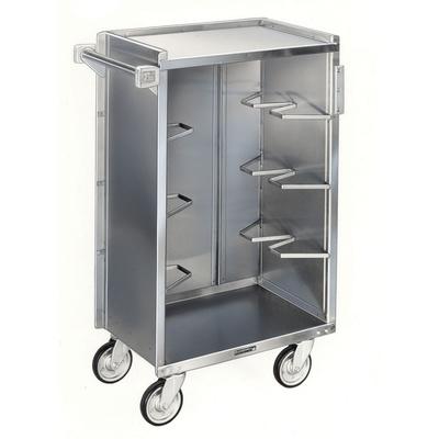 Lakeside 790 27 3/4"L Metal Bus Cart w/ 4 Levels, Shelves, Stainless, Silver