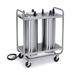 Lakeside 8205 35 1/2" Heated Mobile Dish Dispenser w/ (2) Columns - Stainless, 120v, Silver