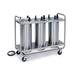 Lakeside 8306 52 1/2" Heated Mobile Dish Dispenser w/ (3) Columns - Stainless, 120v, Silver