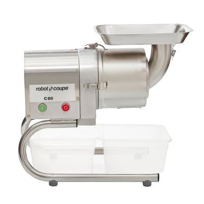 Robot Coupe C80 Automatic Pulp & Juice Extractor w/ 165 lb Capacity/Hr & Auto Sieve, Silver, 120 V