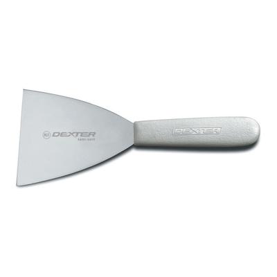 Dexter Russell S294 SANI-SAFE 4" Griddle Scraper w/ Polypropylene White Handle, Stainless Steel