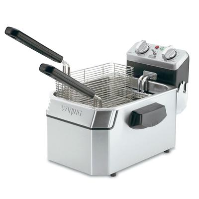 Waring WDF1000 Countertop Commercial Electric Fryer - (1) 10 lb Vat, 120v, Stainless Steel