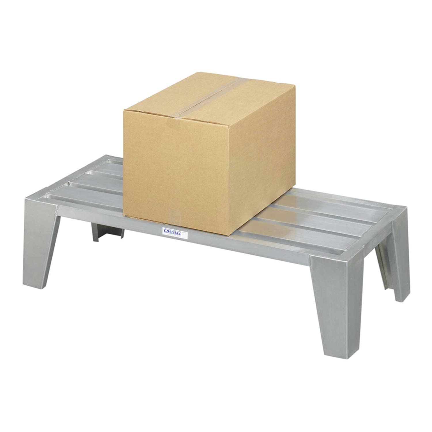 Channel EXD2060 60" Stationary Dunnage Rack w/ 3000 lb Capacity, Aluminum, 60" x 20", Silver