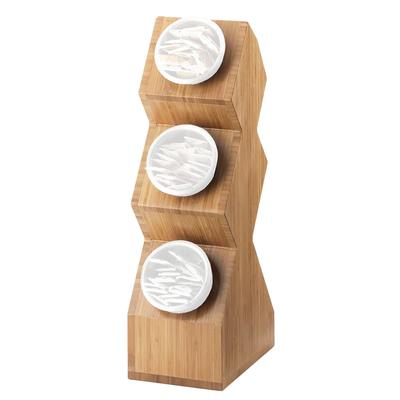 Cal-Mil 1016-3-60 3 Compartment Cylinder Display Only - Bamboo, Brown