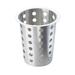 Cal-Mil 1017-39 4 1/2" Round Perforated Flatware Cylinder - 5 1/2"H, Stainless, Silver