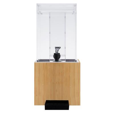Cal-Mil 1527-1INF-60 1 1/2 gal Beverage Dispenser w/ Infuser - Plastic Container, Bamboo Base, Brown