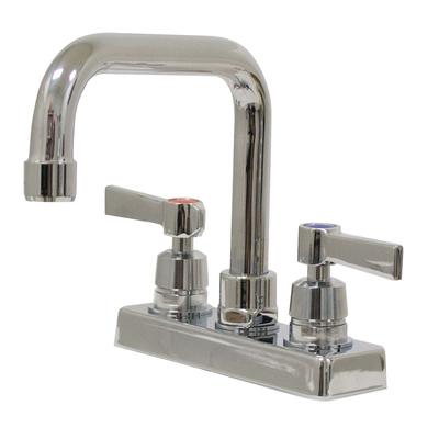 Advance Tabco K-124 Deck Mount Faucet - 6" Spout, 4" Centers, Lead Free, Chrome