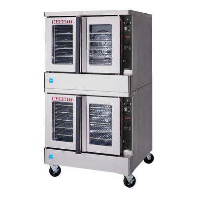 Blodgett MARKV-200DBL 220/240/1 Bakery Depth Double Full Size Electric Commercial Convection Oven - 22kW, 220-240v/1ph, Stainless Steel