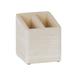 Cal-Mil 22429-113 Newport 2 Compartment Stir Stick Straw Holder - 5" x 5" x 5 1/2", White-Washed, Beige