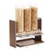 Cal-Mil 22635-49 Mid-Century Countertop Cereal Dispenser, (3) 6 3/20 Liter Hoppers, Silver