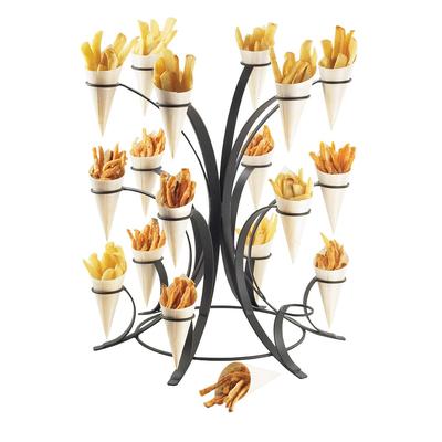 Cal-Mil 3330-13 18 Section Ice Cream Cone Holder - Metal, Black, 20" Diameter