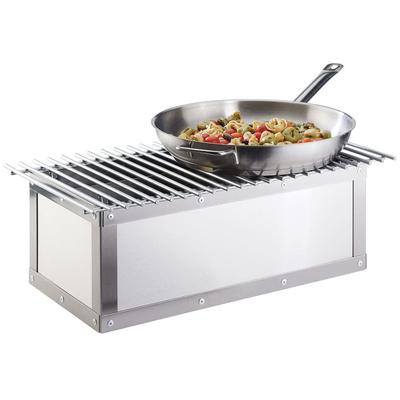 Cal-Mil 3391-55 Chafer Grill w/ Fuel Holder - 22" x 7 1/2", Stainless, Stainless Steel