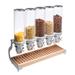 Cal-Mil 3515-5-98 Countertop Cereal Dispenser w/ (5) 4 1/2 liter Containers - Metal/Wood Stand