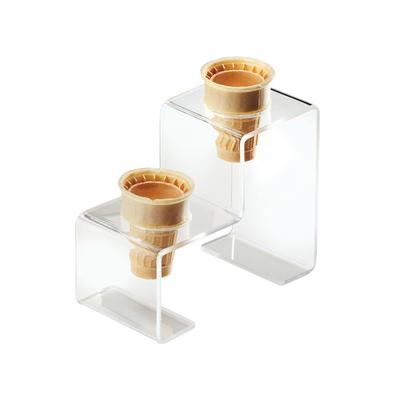 Cal-Mil 3601-2 2 Section Ice Cream Cone Holder - Acrylic, Clear