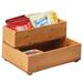 Cal-Mil 3682-125-99 Madera Rectangular Stacking Display Bin - 12"W x 5"D x 3 1/4"H, Reclaimed Wood, Brown