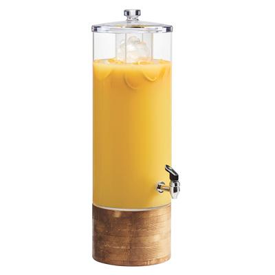 Cal-Mil 4306-3INF-99 3 gal Beverage Dispenser w/ Infusion Chamber - Plastic Container, Reclaimed Wood Base, 3 Gallon, Brown