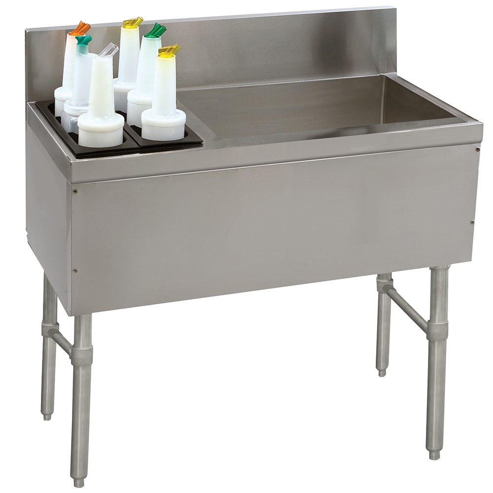 Advance Tabco PRC-24-42R 42" Prestige Cocktail Station w/ 89 lb Ice Bin, Stainless Steel