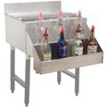 Advance Tabco SR-12H 12" Single Tier Add-On Bottle Rack w/ Keyhole, Stainless, Stainless Steel