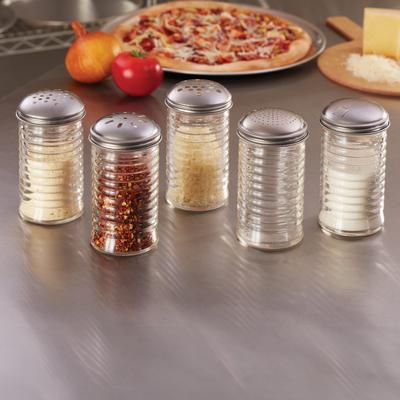 American Metalcraft BEE312 Cheese Shaker w/ 12 oz Capacity & Top, Glass/Stainless, Stainless Steel Lid, Clear