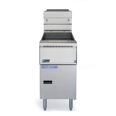 Pitco SSH55R-1FD LP Commercial Gas Fryer - 50 lb Vat, Floor Model, LP, Stainless Steel, Gas Type: LP