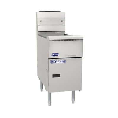 Pitco SSH55R Commercial Gas Fryer - (1) 50 lb Vat, Floor Model, NG, Stainless Steel, Gas Type: NG