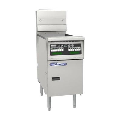Pitco SSH60-3FD Commercial Gas Fryer - (3) 60 lb Vats, Floor Model, NG, Stainless Steel, Gas Type: NG