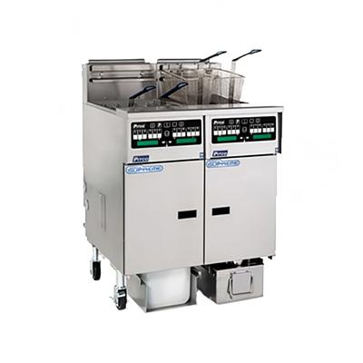 Pitco SSHLV14C/14T-2/FD LP Commercial Gas Fryer - 32 lb & (4) 17 lb Vats, Floor Model, LP, Stainless Steel, Gas Type: LP