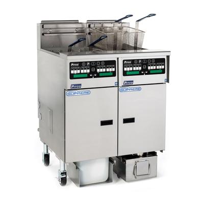 Pitco SSHLV14C-3/FD LP Commercial Gas Fryer - (3) 32 lb Vats, Floor Model, LP, Stainless Steel, Gas Type: LP