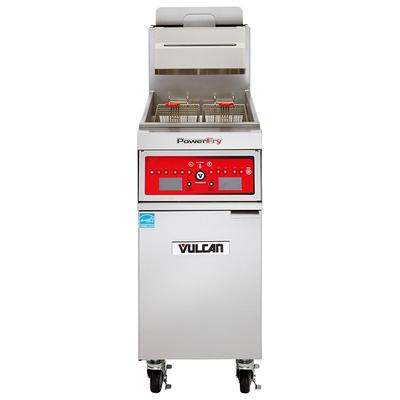 Vulcan 1VK65A PowerFry5 Commercial Gas Fryer - (1) 70 lb Vat, Floor Model, Natural Gas, Solid State Analog, Stainless Steel, Gas Type: NG