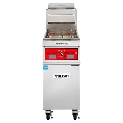 Vulcan 1VK85D Commercial Gas Fryer - (1) 90 lb Vat, Floor Model, Natural Gas, Solid State Digital Controls, 90, 000 BTU, Stainless Steel, Gas Type: NG