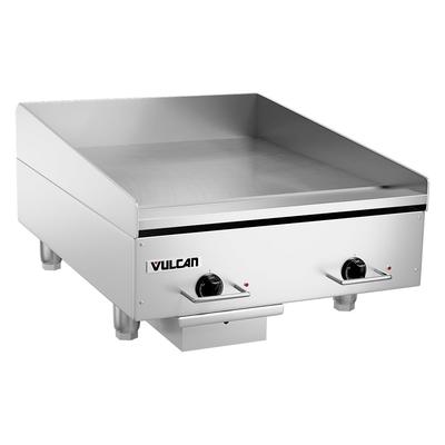 Vulcan HEG24E 240/1 24" Electric Commercial Griddle w/ Thermostatic Controls - 1/2" Steel Plate, 240v/1ph, 240 V, 1 ph, Stainless Steel