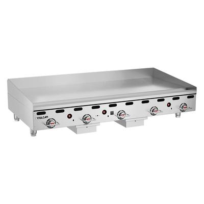Vulcan MSA60-30 LP 60" Gas Commercial Griddle w/ Thermostatic Controls - 1" Steel Plate, Liquid Propane, Snap-action Thermostatic Controls, 135,000 BTU - LP, Stainless Steel, Gas Type: LP