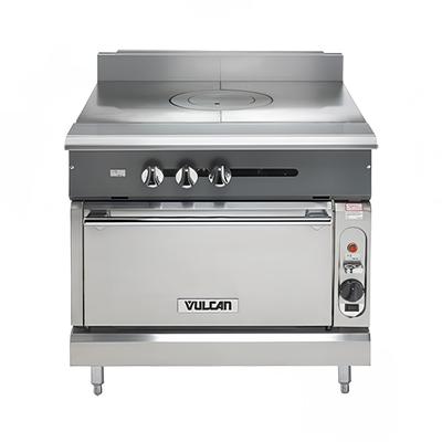 Vulcan V1FT36C LP 36" Commercial Gas Range w/ French Top & Convection Oven, Liquid Propane, Stainless Steel, Gas Type: LP
