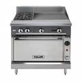 Vulcan V2BG4TC 36" 2 Burner Commercial Gas Range w/ Griddle & Convection Oven, Natural Gas, 2-Burner, 24" Griddle, Stainless Steel, Gas Type: NG