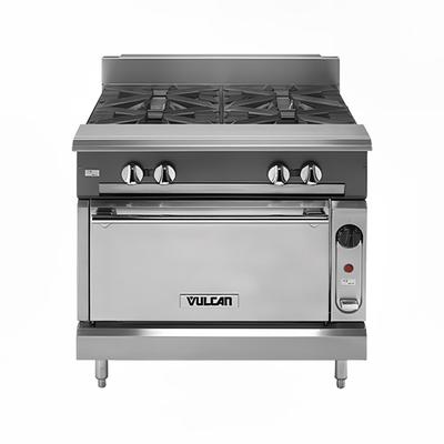 Vulcan V336HC LP 36" Commercial Gas Range w/ 3 Hot Tops & Convection Oven, Liquid Propane, Stainless Steel, Gas Type: LP