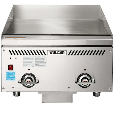 Vulcan VCCG24-IS NG 24" Gas Commercial Griddle w/ Thermostatic Controls - 1" Steel Plate, Natural Gas, Infrared Burners, 48,000 BTU, Stainless Steel, Gas Type: NG