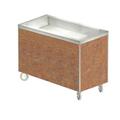 Duke HB3CI 46" Heritage Cold Food Bar - (3) Pan Capacity, Floor Model, Amber Maple, Ice Cooled, 3-Pan Capacity, Beige