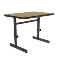 Correll CSA2436-16 Desk Height Work Station, 1 1/4" Top, Adjust to 29", 36" x 24", Fusion Maple/Black, Brown