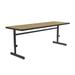 Correll CSA2472-16 Desk Height Work Station, 1 1/4" Top, Adjust to 29", 72" x 24", Fusion Maple/Black, Brown