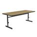 Correll CSA3072-16 Desk Height Work Station, 1 1/4" Top, Adjust to 29", 72" x 30", Fusion Maple/Black, Brown