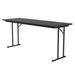 Correll ST2496P X 07 Off Set Leg Seminar Table w/ 3/4" High Pressure Top, 24 x 96", Black Granite